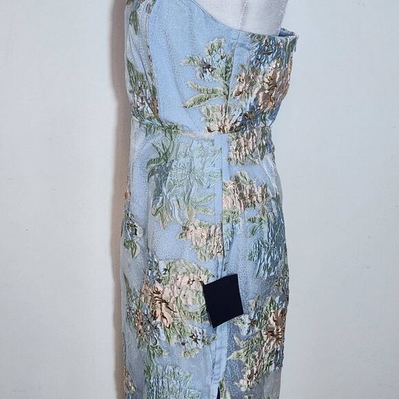Lulus Strapless Blue Cocktail Dress NWT Size Medium Blue Wedding Guest Dress - Picture 5 of 10